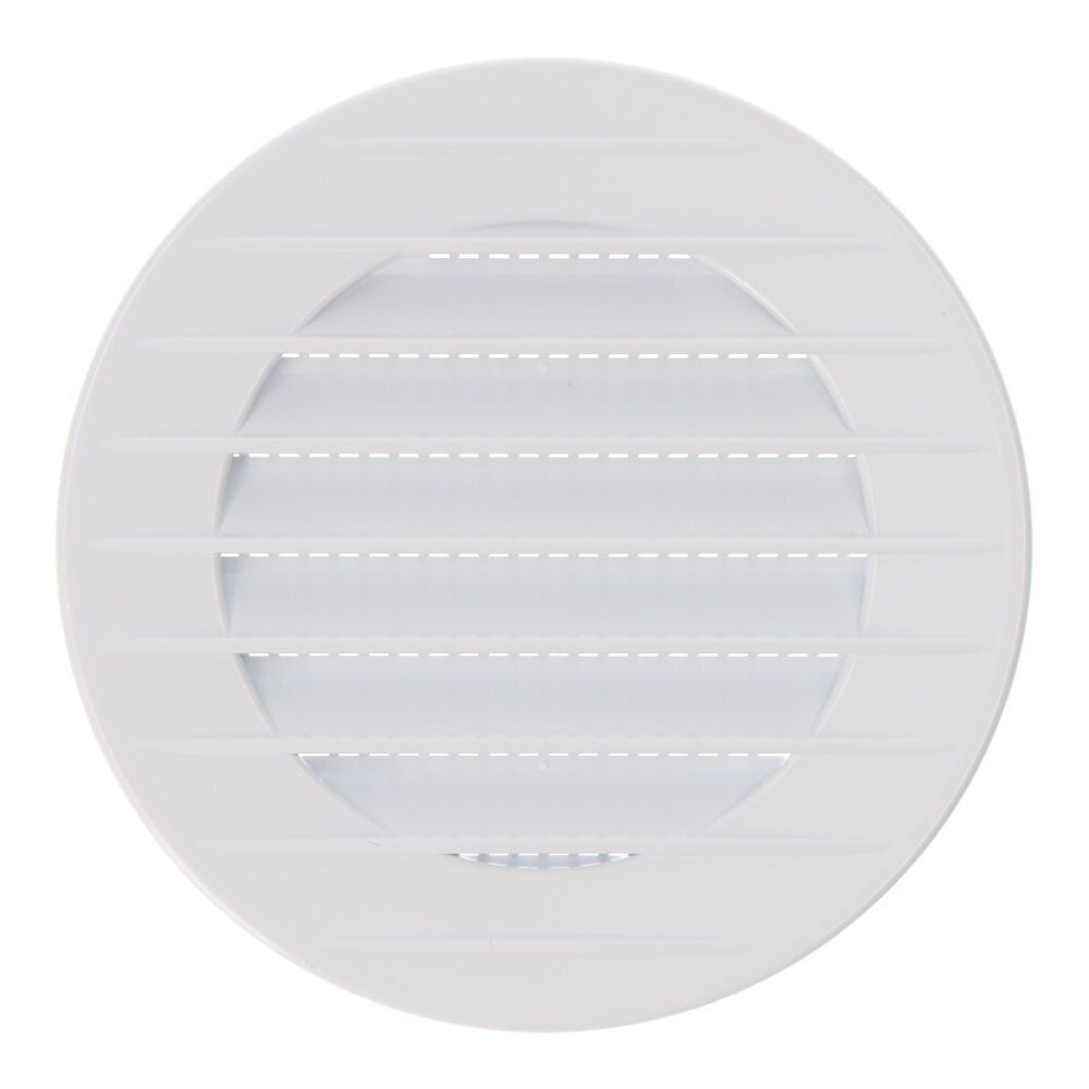 REJILLA VENTILACIÓN REDONDA EMPOTRABLE CON MOSQUITERA Ø70mm ABS BLANCA