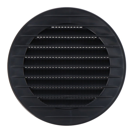 REJILLA VENTILACIÓN REDONDA EMPOTRABLE CON MOSQUITERA Ø90mm ABS GRIS ANTRACITA