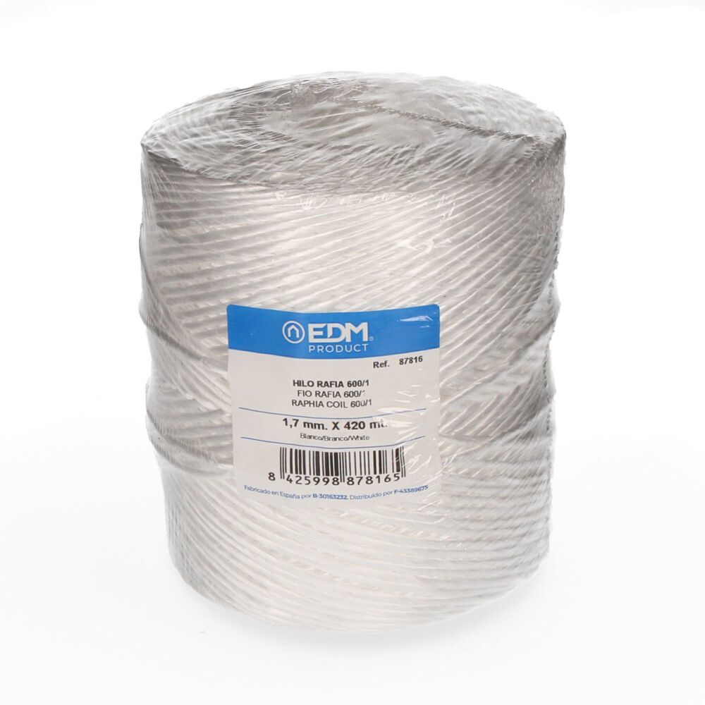CORDEL RAFIA BLANCO 600/1 CALIBRE 1,7 mm x 420 m