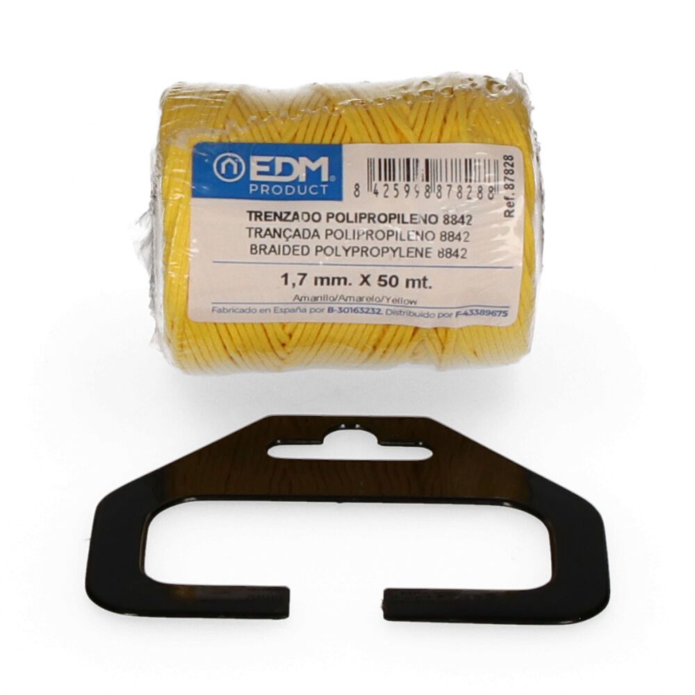 CORDÓN TRENZADO POLIPROPILENO 8842 AMARILLO, CALIBRE 1,7 mm x 50 m