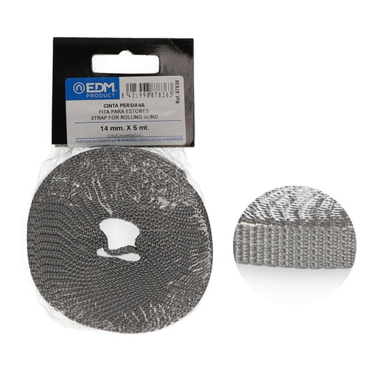 CINTA PERSIANA GRIS 14 mm x 5 m