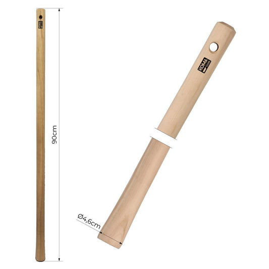 MANGO DE MADERA DE EUCALIPTUS PARA PICO, AMP9046,  Ø4,6 cm x 90 cm