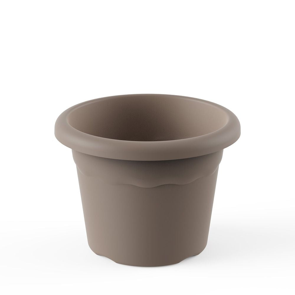 MACETA REDONDA MEDIDA DE 22cm COLOR TAUPE 7322 TAU PLASTIKEN