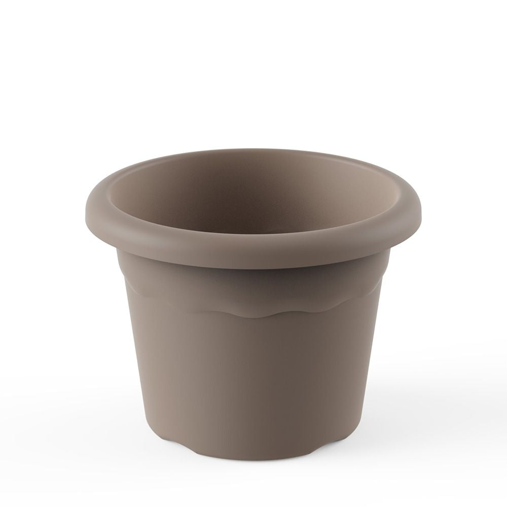 MACETA REDONDA MEDIDA DE 26cm COLOR TAUPE 7326 TAU PLASTIKEN