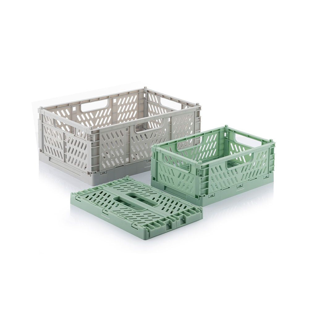 SET DE 3 CAJAS ORGANIZADORAS PLEGABLES Y APILABLES BOXTOR