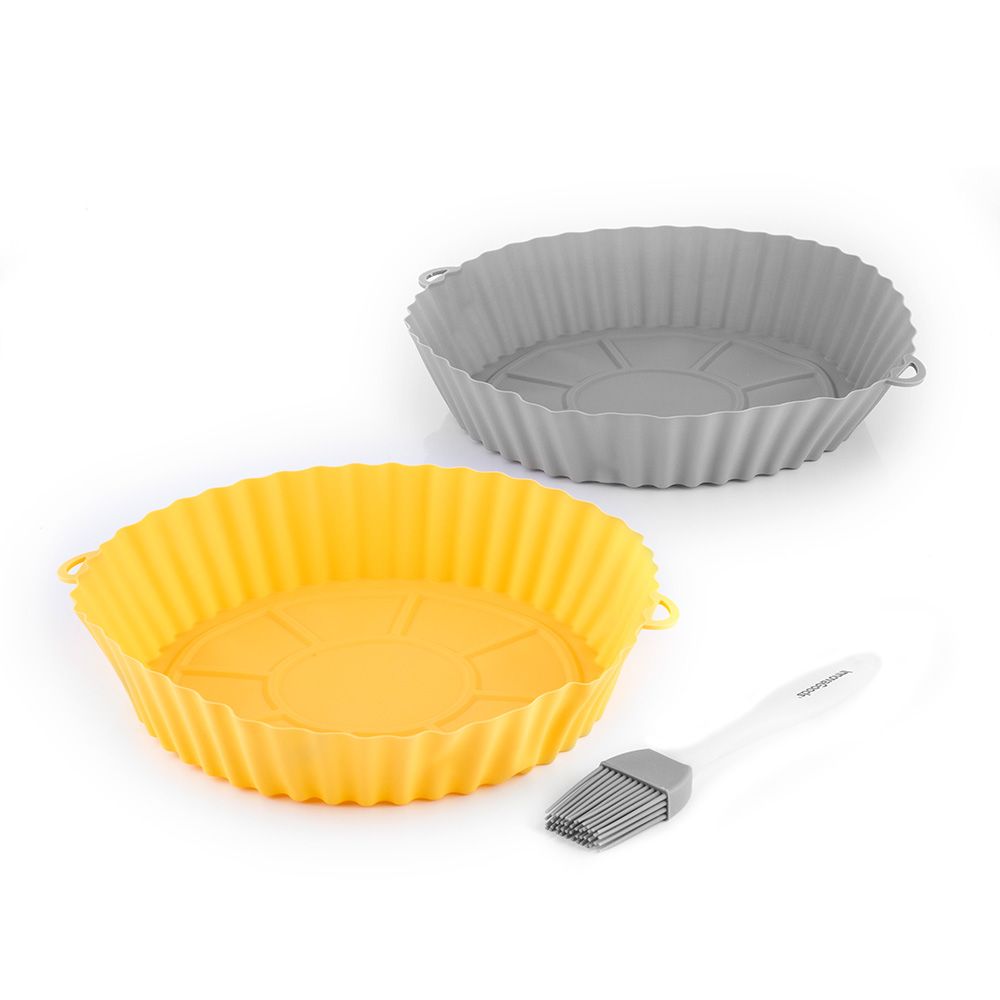 CESTAS DE SILICONA CON PINCEL PARA FREIDORAS DE AIRE