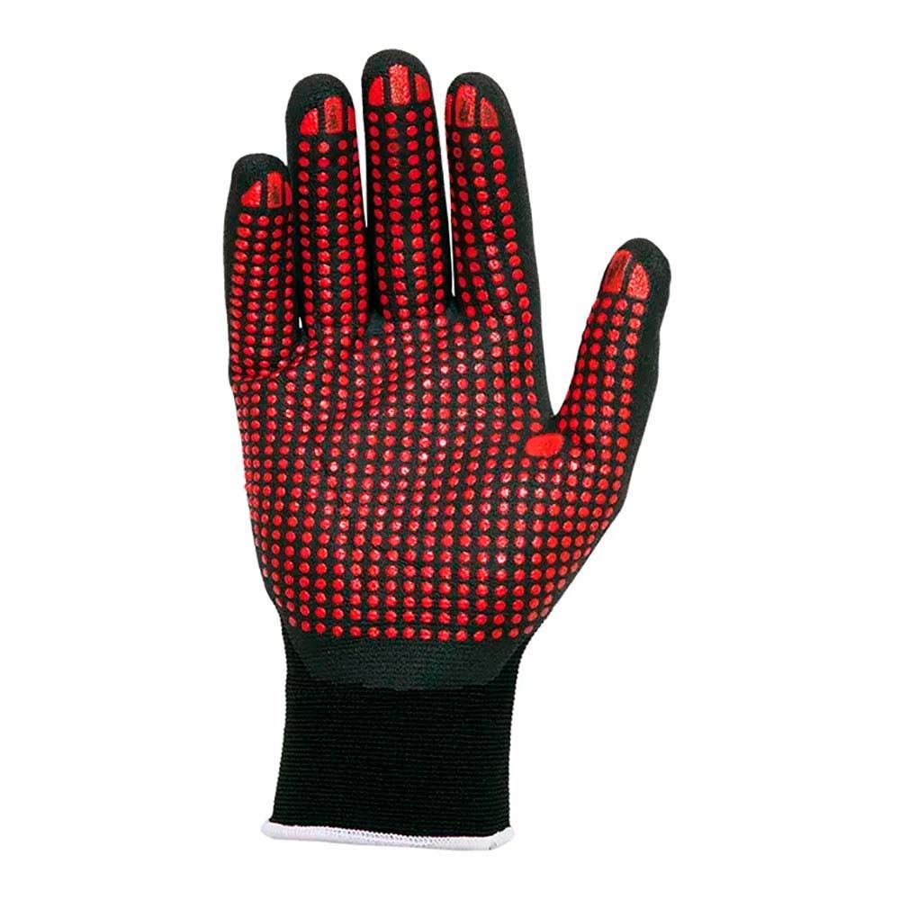GUANTE NAILON / LICRA CON PALMA NITRILO FOAM/PUNTOS, AGILITY® DOTS, NEGRO Y ROJO, T-7 S