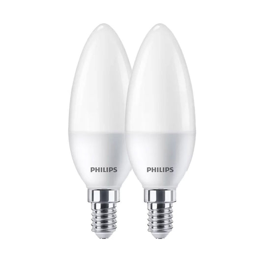 BOMBILLA VELA LED E14 7 W 806 lm 4000 K LUZ DÍA, 2 uds