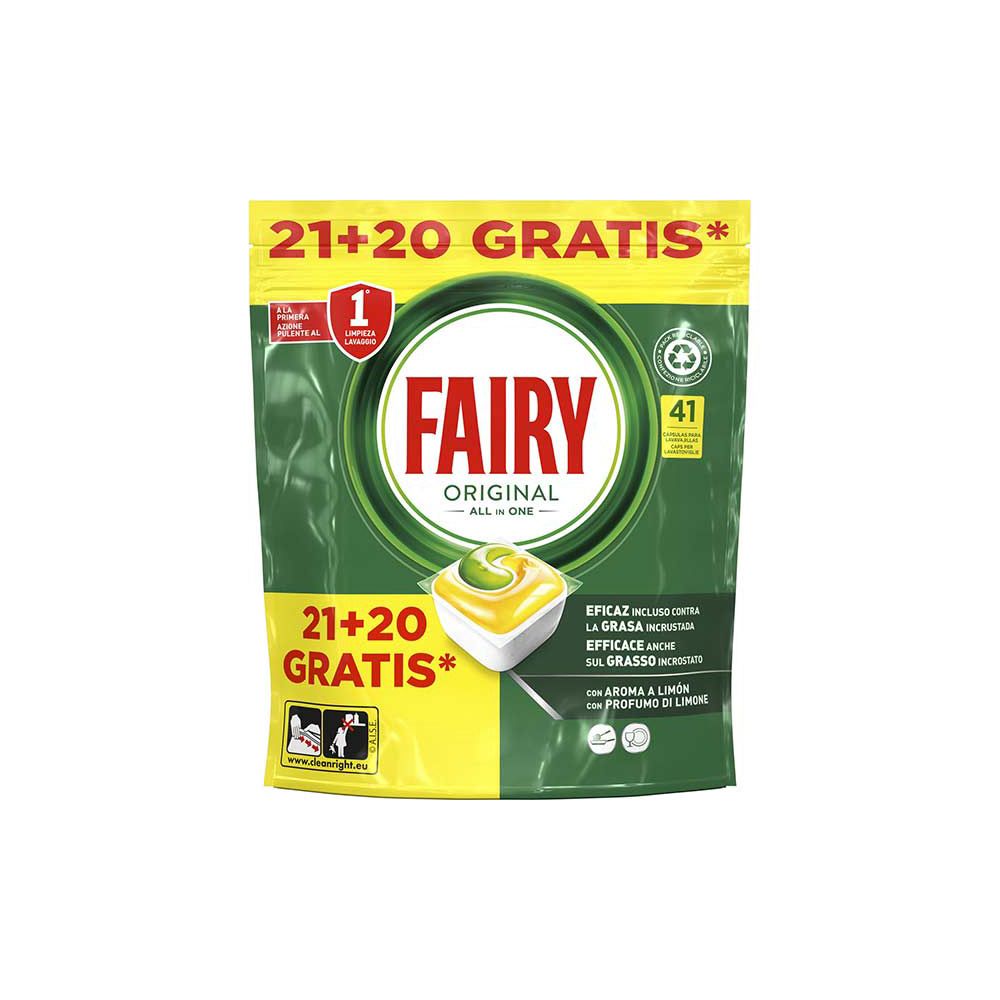 CAPSULAS LAVAVAJILLAS LIMÓN 21 + 20  uds