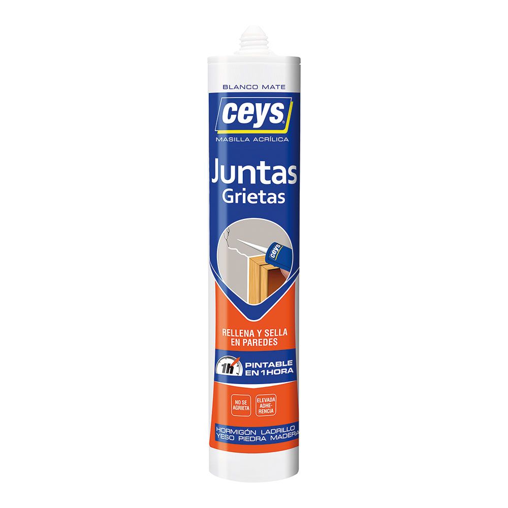 MASILLA ACRÍLICA PARA JUNTAS GRIETAS INTERIOR BLANCO INTERIOR CARTUCHO 280 ml