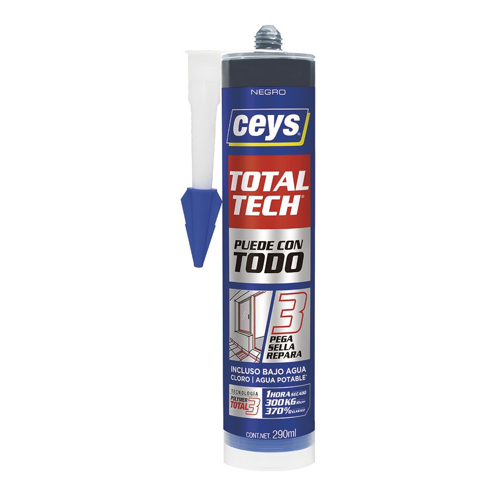 ADHESIVO SELLADOR TOTAL TECH NEGRO 290 ml