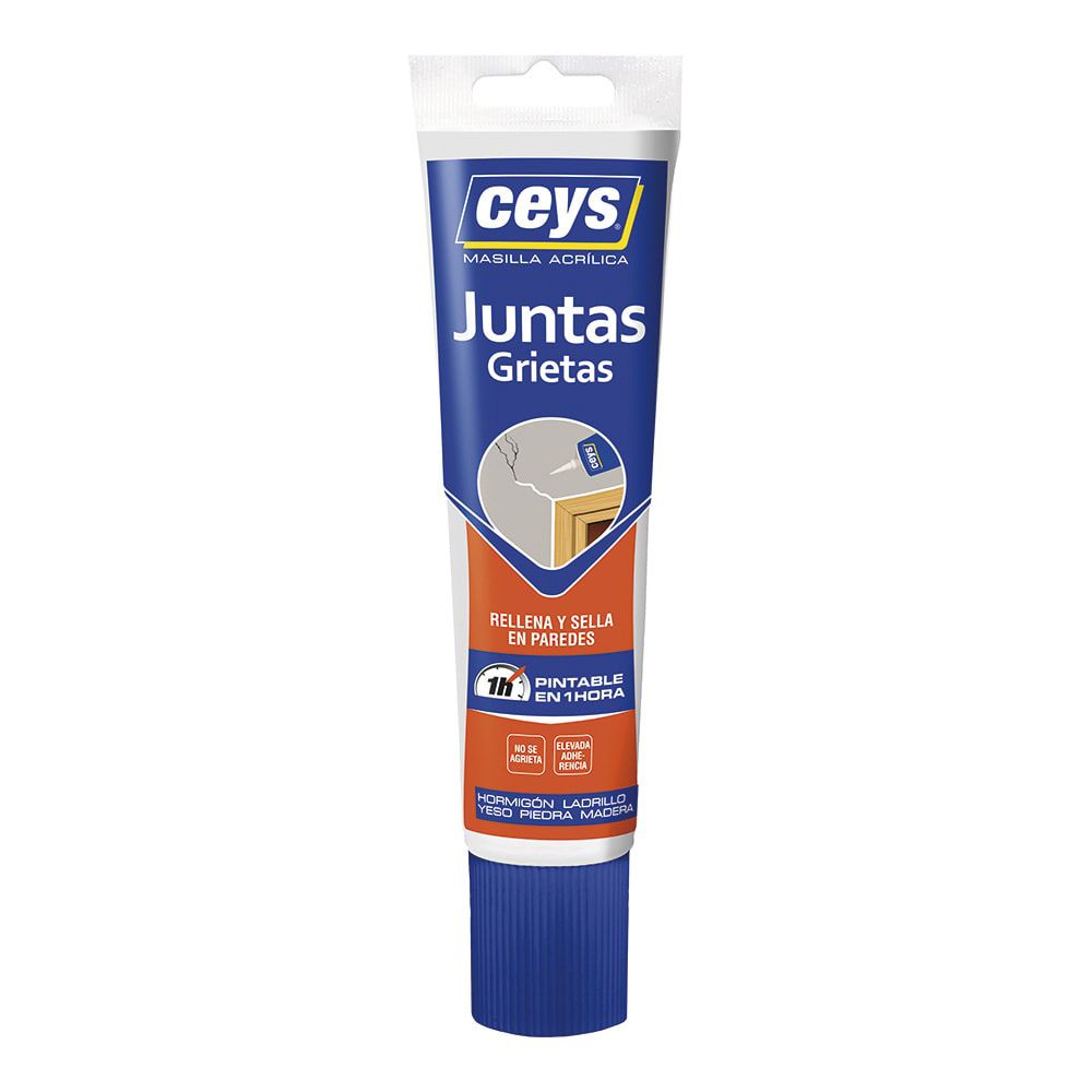MASILLA ACRÍLICA PARA JUNTAS GRIETAS INTERIOR BLANCO TUBO 125 ml