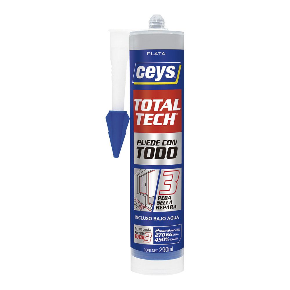 ADHESIVO SELLADOR TOTAL TECH PLATA 290 ml