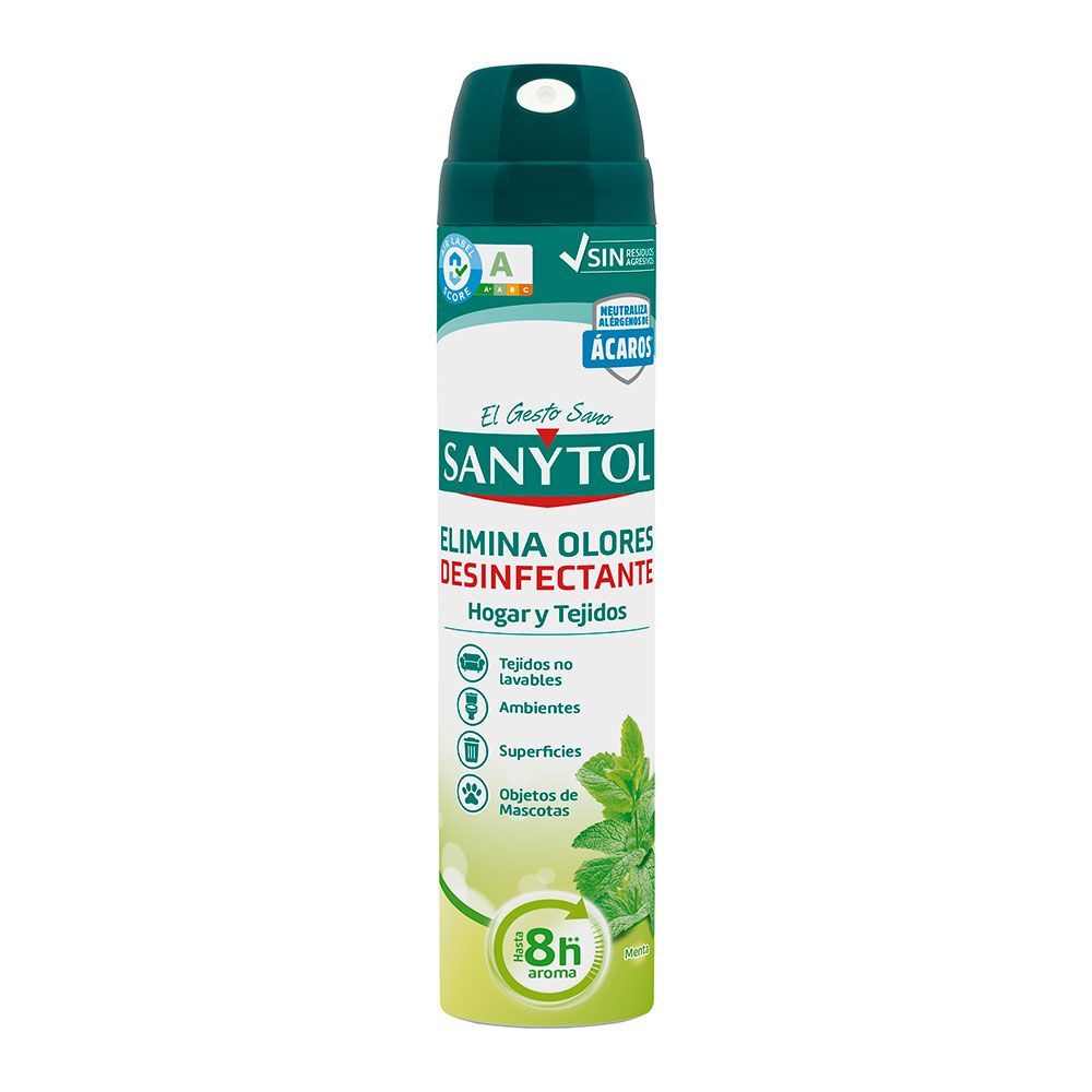 AMBIENTADOR ELIMINA OLORES DESINFECTANTE AROMA MENTA 300 ml