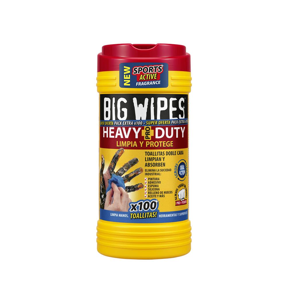 TOALLITAS INDUSTRIALES PARA MANOS, 100 uds