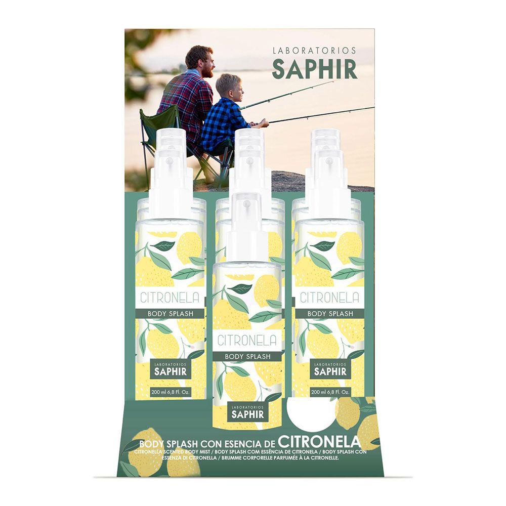 SPRAY REPELENTE DE INSECTOS Y MOSQUITOS CITRONELA BODY SPLASH 200 ml, EXPOSITOR 12 uds