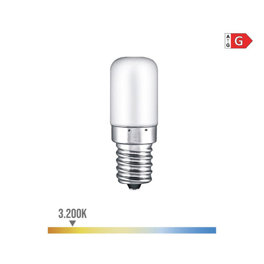 BOMBILLA PEBETERO TUBULAR LED E14 1,8 W 130 lm 3200 K LUZ CALIDA Ø1,8 x 4,8 cm