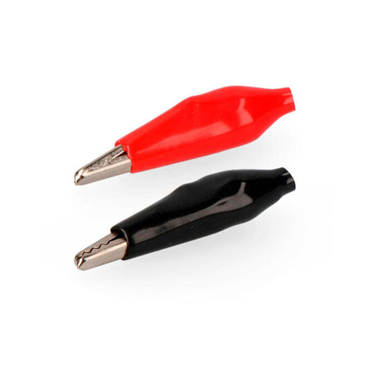 PINZA TIPO COCODRILO 2 UNIDADES 1 ROJA + 1 NEGRA