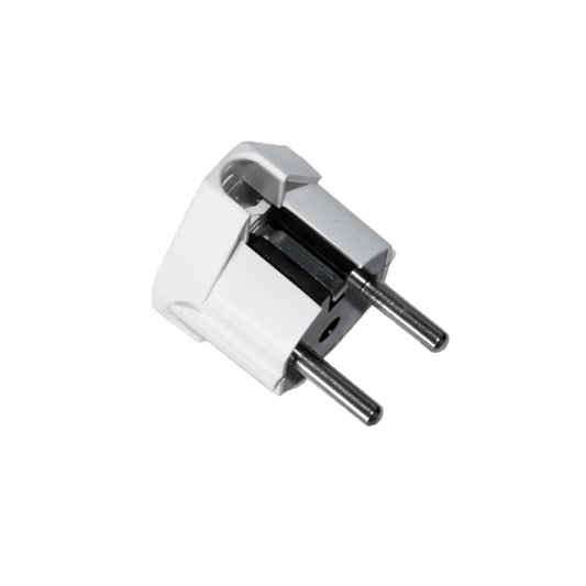CLAVIJA TIPO F T/TL SALIDA LATERAL 4,8mm. 16A BLANCA (ENVASADO)