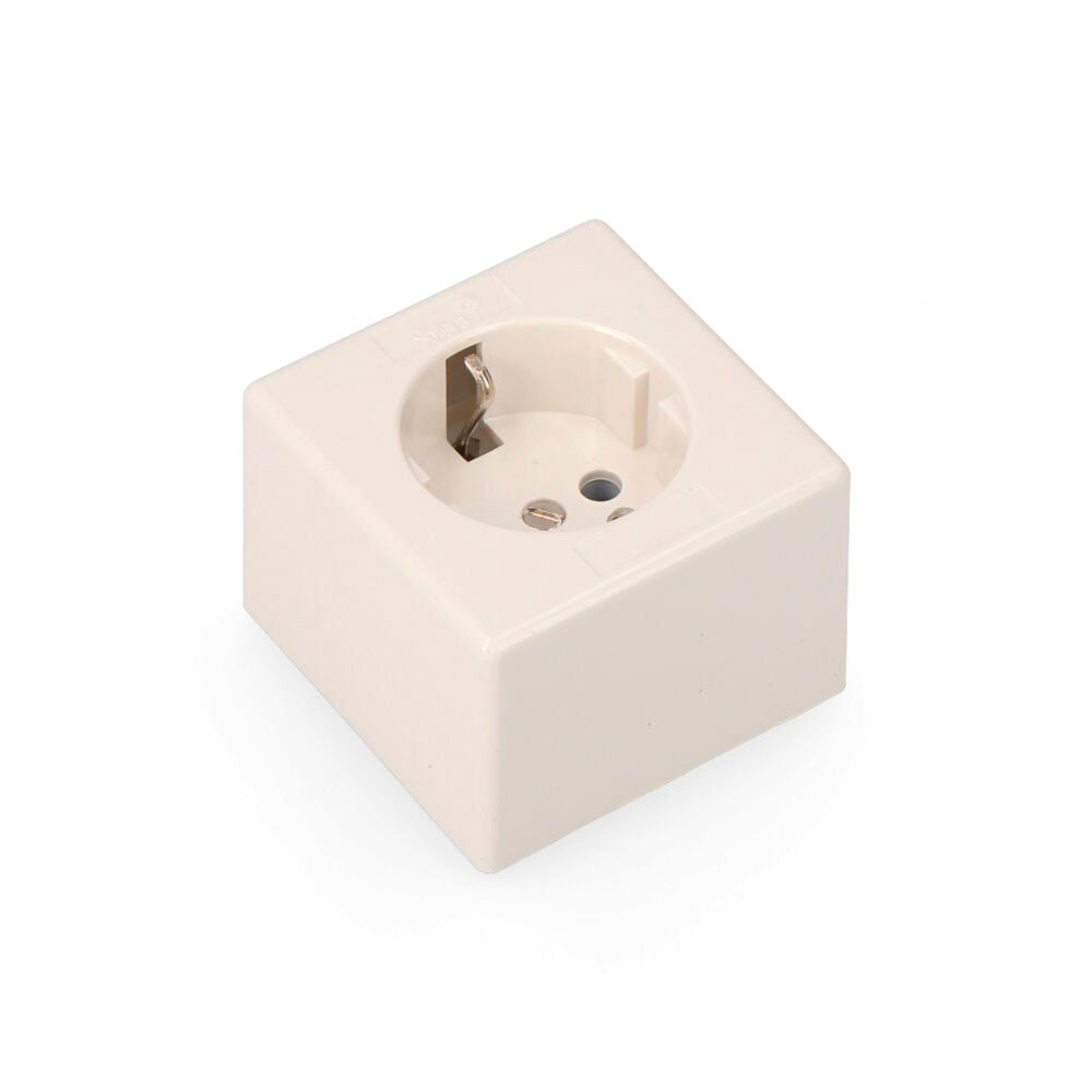 BASE DE SUPERFICIE T/TL TIPO F 4,8 mm 10/16 A  CUADRADA BLANCA, ENVASADA
