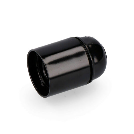 PORTALÁMPARAS DE BAQUELITA REFORZADO E-27 NEGRO (ENVASADO)