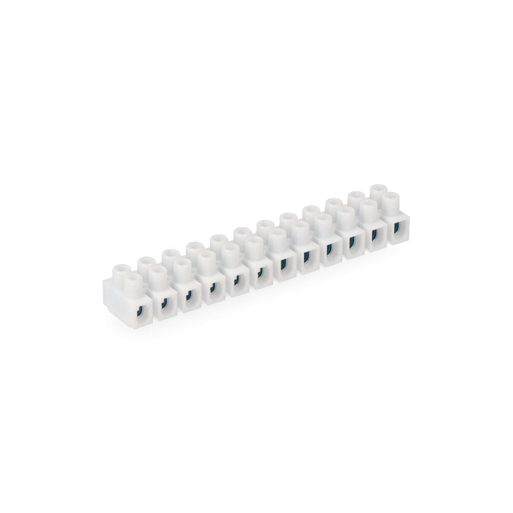 REGLETA DE CONEXION DE 2.5 mm A 4 mm , 12 CONECTORES, HOMOLOGADA, BLANCA (ENVASADA)