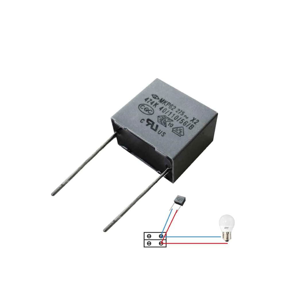 CONDENSADOR PARA BOMBILLA LED, 5 unidades