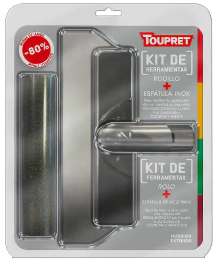 Kit de Herramientas Rodillo + Espátula Inox