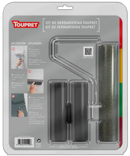 Kit de Herramientas Rodillo + Espátula Inox