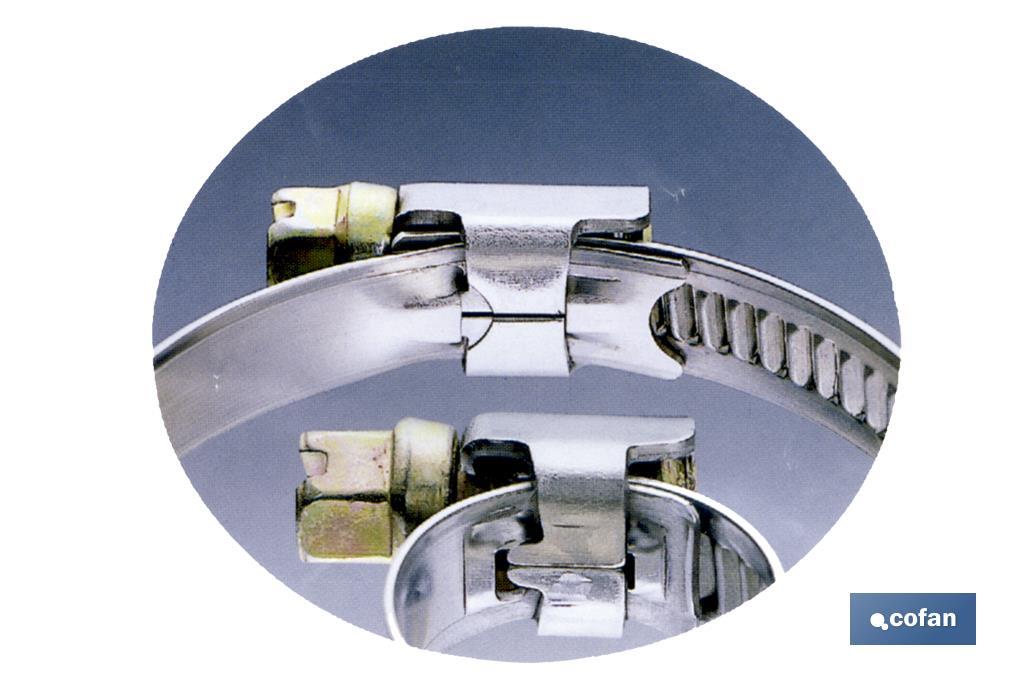 ABRAZADERA INOX A-2 BANDA 9mm  16-25