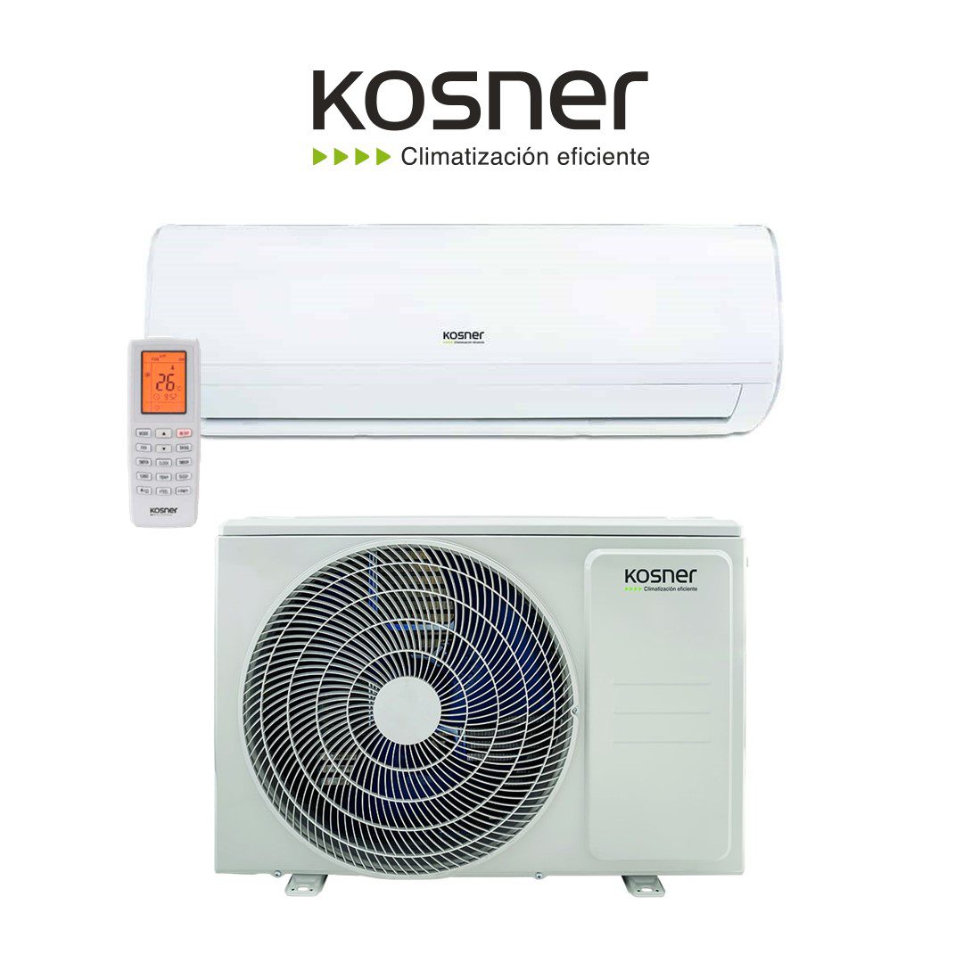 Conjunto de Aire Acondicionado con Bomba de Calor marca Kosner