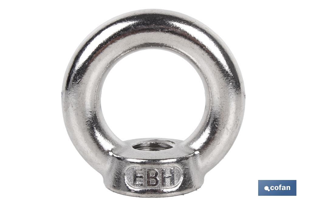ANILLA ELEVACIÓN HEMBRA DIN 582 INOX M-6