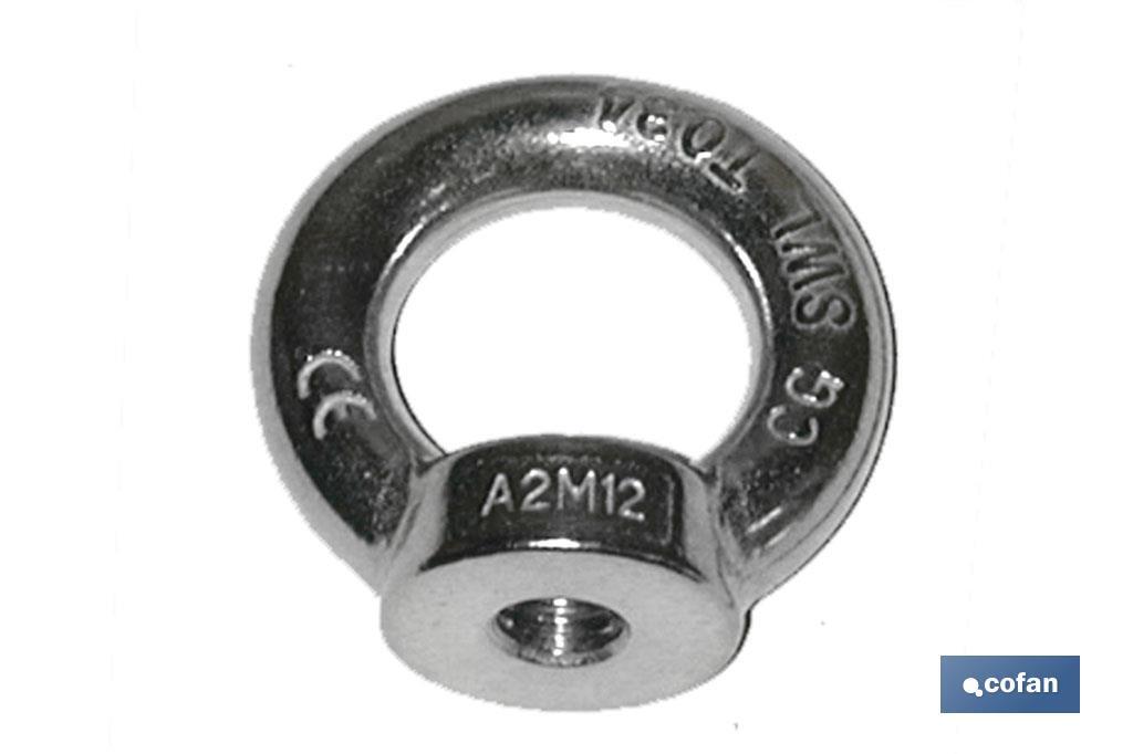 ANILLA ELEVACIÓN HEMBRA DIN 582 INOX M-16