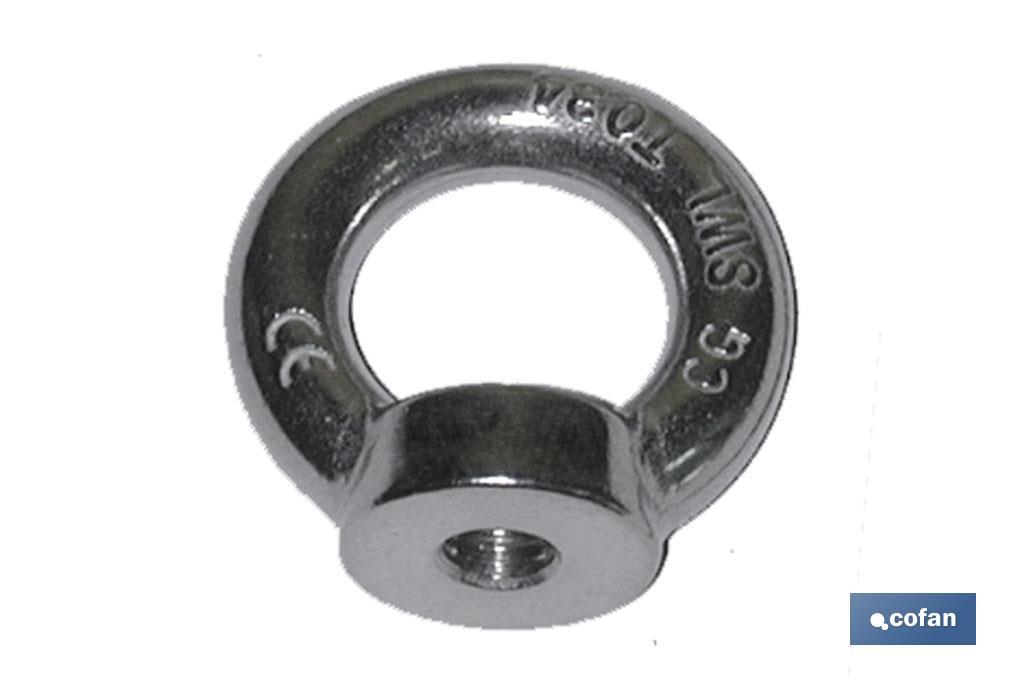 ANILLA ELEVACION HEMBRA DIN 582 M-6 ZN Venta unitaria