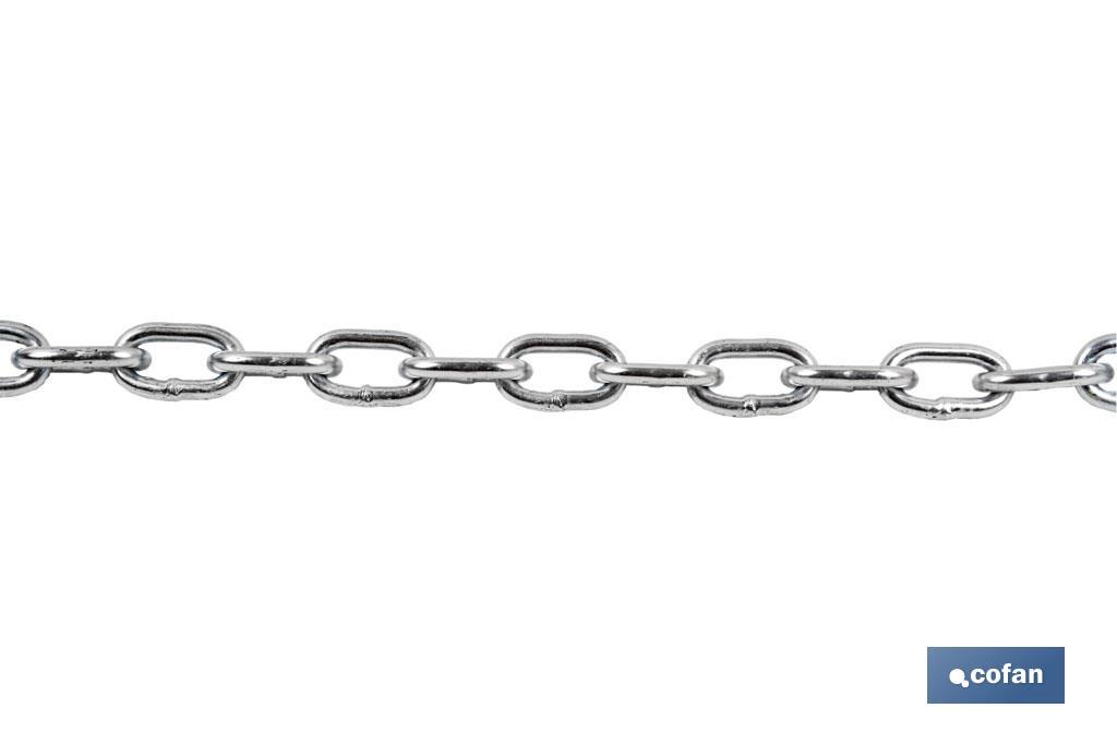 CADENA CINCADA DE 12 MM.  (8 M.)