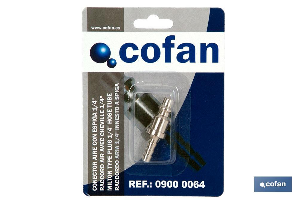 CONECTOR AIRE CON ESPIGA TUBO 12 MM