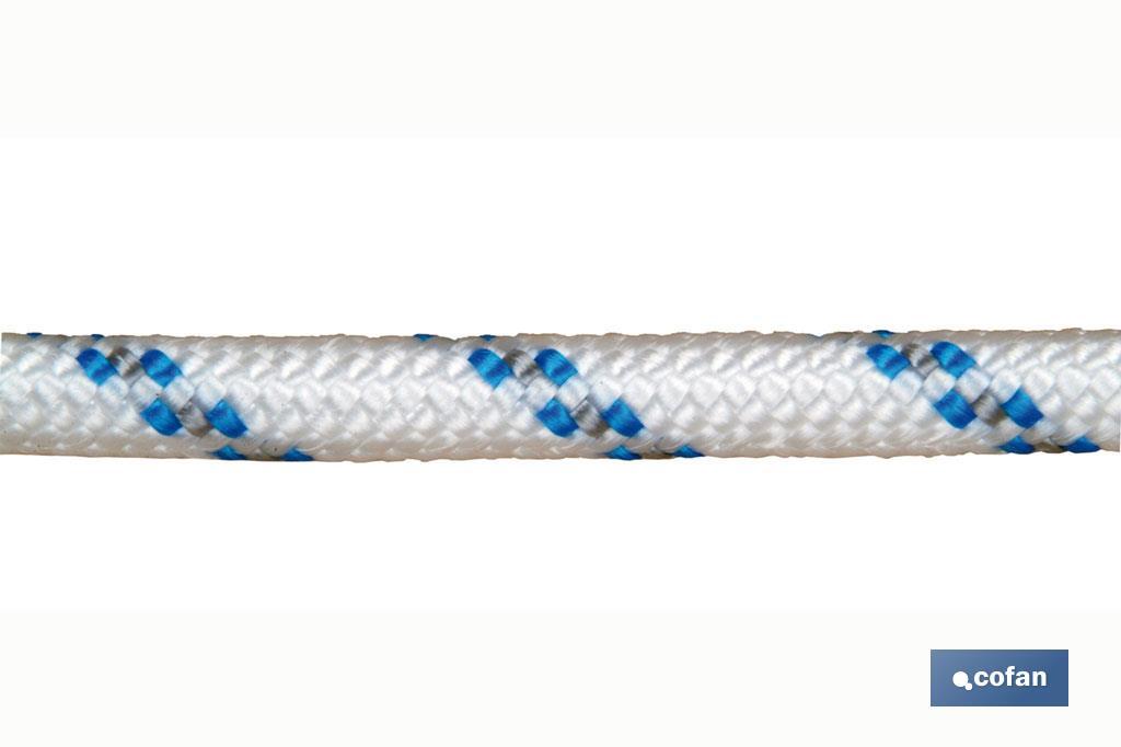 CARRETE CUERDA TRENZADA POLI 20MM 100 MTS BCO