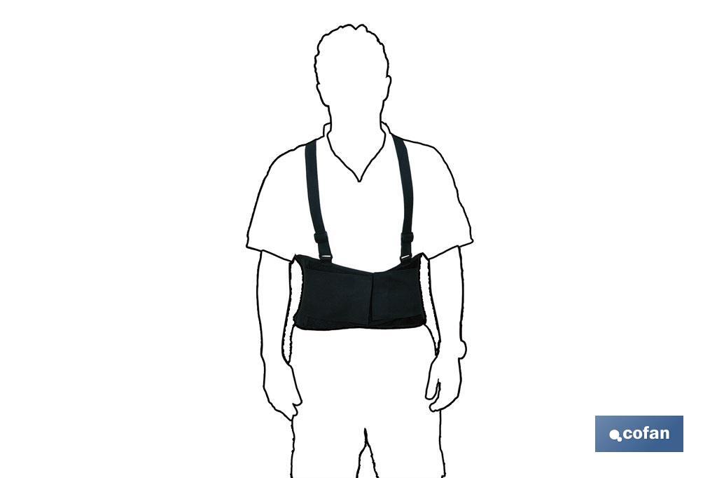 FAJA DE TRABAJO CON TIRANTES TALLA XL