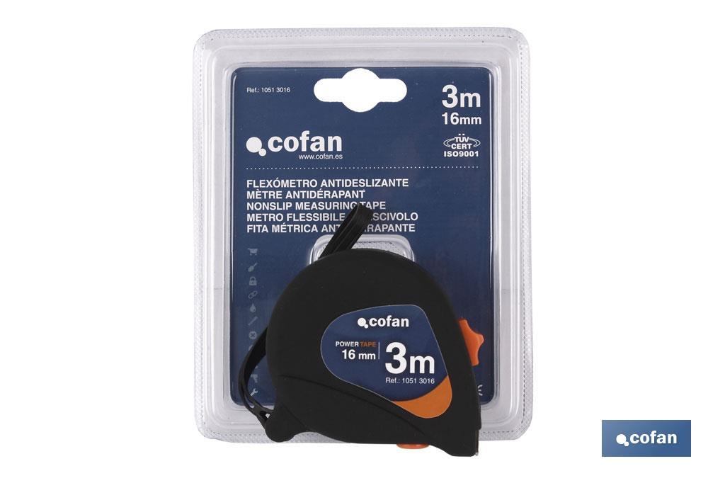 FLEXÓMETRO ANTIDESLIZANTE 16 MM X 3 M