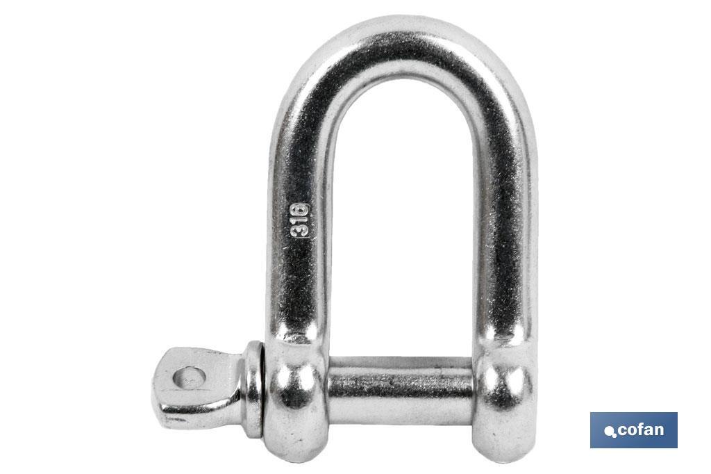 GRILLETE RECTO INOX M-19