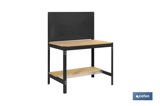 BANCO DE TRABAJO CON PANEL ANTRACITA MADERA L-910 MM