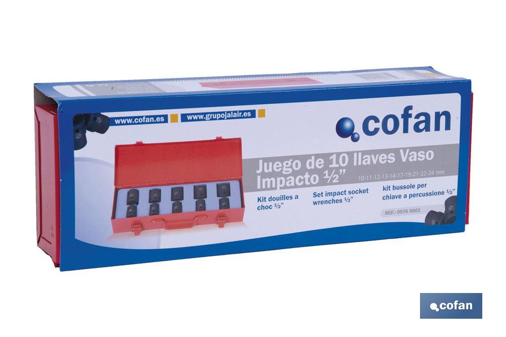ESTUCHE 10 VASOS DE IMPACTO 1/2''