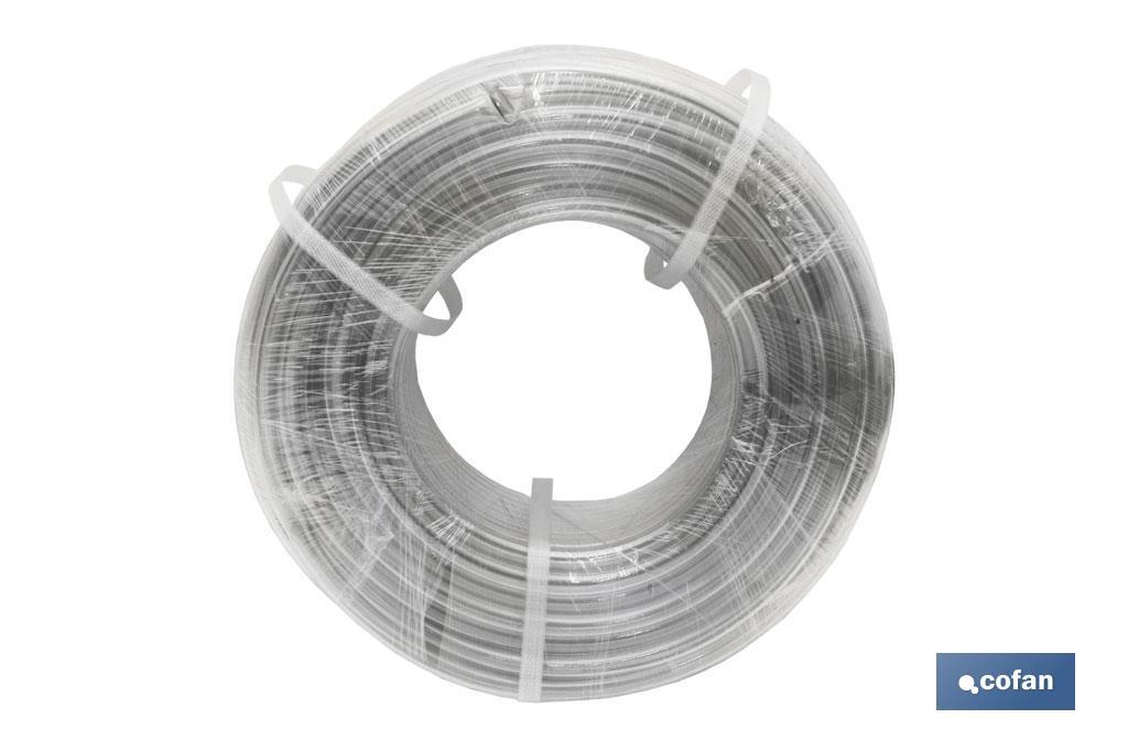 MANGUERA PVC MONOCAPA CRISTAL 7x10mm/100m