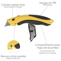 Cuchillo de Hoja Trapezoidal Retractil