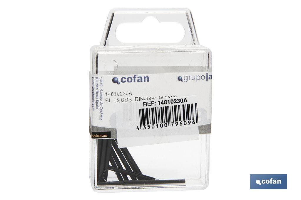 BL 5 UDS. DIN-1481 M-4X40
