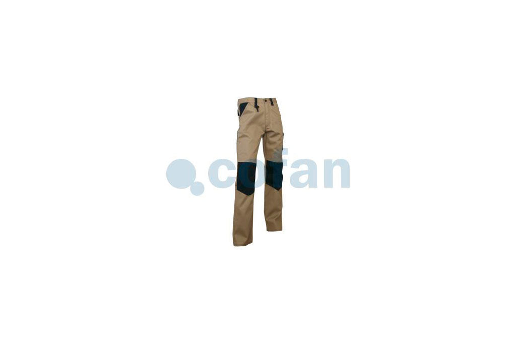 PANTALON TRABAJO LENOIR 280gms/m BEIGE-NEGRO T-40