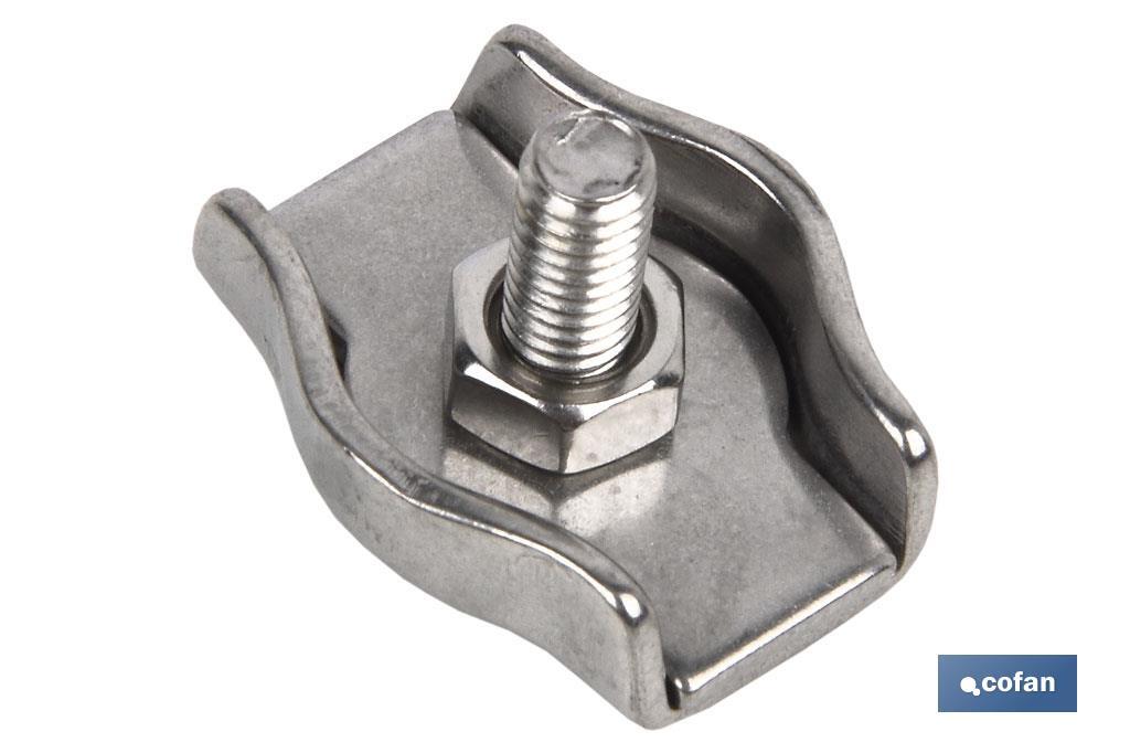 SUJETACABLES PLANO SIMPLE M-10 INOX