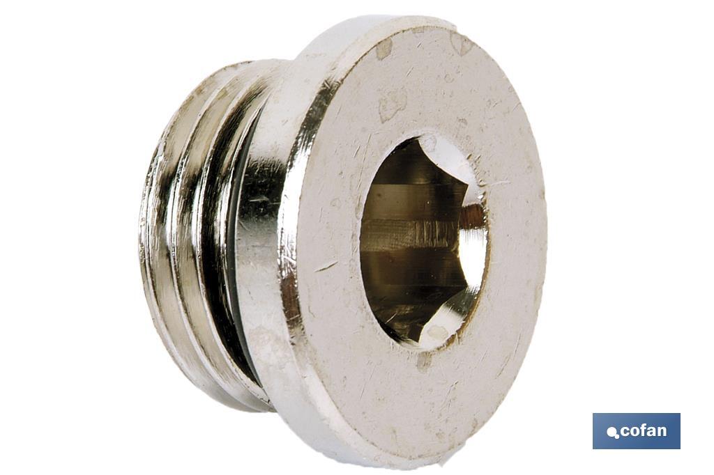 TAPON ALLEN ROSCA MACHO CON TORICA R-3/8 Venta unitaria