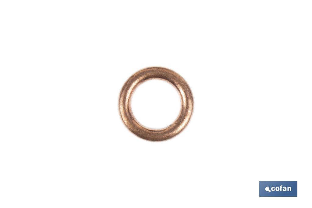 ARANDELA DE COBRE PARA TAPON CARTER 18X24