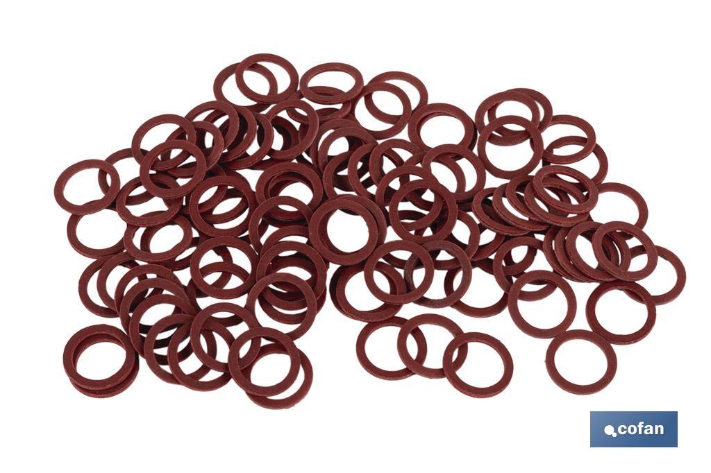 ARANDELA DE FIBRA ROJA M-6 X 10 X 1,5